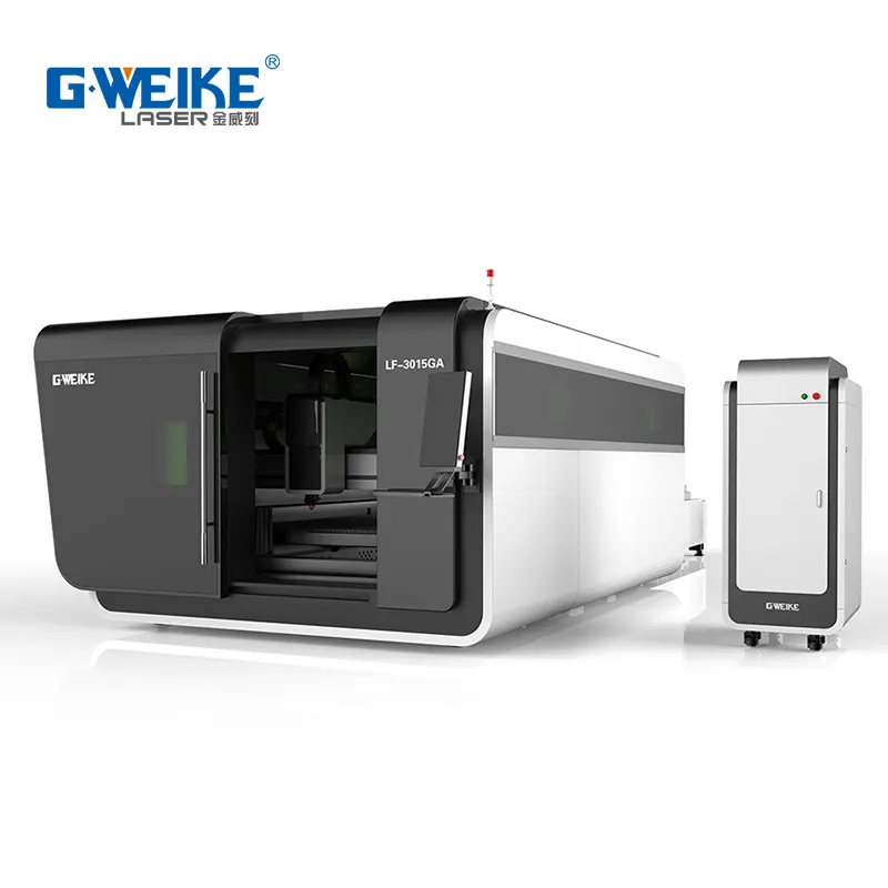 2022 NEW Gweike LF3015GA CNC High power double platform fiber laser cutting machine for Carbon Stainless steel 6000W