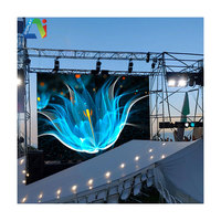 Écran LED Courbé 3D Intérieur/Extérieur à Prix de Gros avec Processeur Vidéo P3.91/P4.81, Écran d'Affichage LED 500x500mm