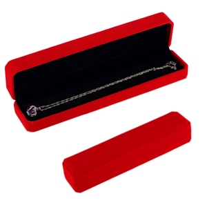 <span class=keywords><strong>Caja</strong></span> de Regalo Alargada de Terciopelo para Guardar y Exhibir Collares y Joyas con Logo Personalizado, Popular y Disponible en 10 Colores - Product Image 2