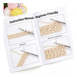 Kit de crochet, fil à tricoter, accessoires de tricot, outils d'apprentissage pour débutants, tissu doux, portable, coloré, écologique - Product Image 5