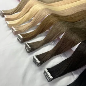 Herrera Tapein Extensiones de Cabello Humano Cinta Natural En Extensiones de Cabello Remy