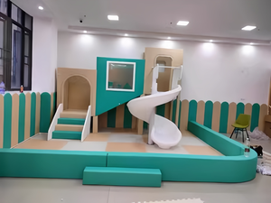 Houten <span class=keywords><strong>Indoor</strong></span> Kinderen Speeltuin Voor Kinderen Spelen Zachte Speelruimte Apparatuur Met Glijbaan - Product Image 4