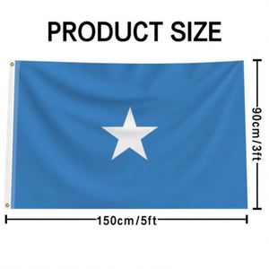 โรงงานขายส่งธงโซมาเลีย ขนาด 3x5 ฟุต 90x150 ซม. พิมพ์ดิจิทัล โพลีเอสเตอร์ 100% เป็นมิตรกับสิ่งแวดล้อม กันยับ แห้งเร็ว ธงสั่งทำพิเศษ - Product Image 2