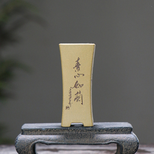 Maceta Zisha en miniatura con grabado de orquídeas, maceta artística hecha a mano para decoración de interiores - Product Image 2