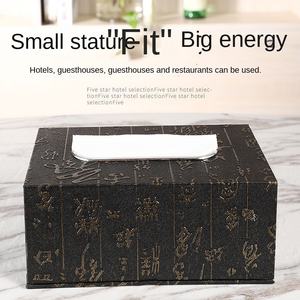 Caja de pañuelos impermeable de cuero de estilo europeo de gama alta, almacenamiento de papel para servilletas para el hogar, cocina, hotel y restaurante, <span class=keywords><strong>TKV</strong></span> - Product Image 3