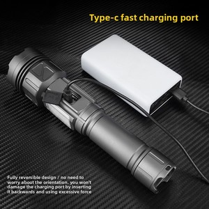 Linterna Láser Blanca SA-M118 <span class=keywords><strong>de</strong></span> 5 Velocidades + Luz Lateral <span class=keywords><strong>de</strong></span> Cuatro Colores con 6 Niveles <span class=keywords><strong>de</strong></span> Atenuación, Recargable, Ultrabrillante, <span class=keywords><strong>de</strong></span> <span class=keywords><strong>Largo</strong></span> <span class=keywords><strong>Alcance</strong></span>, LED, para Camping - Product Image 4