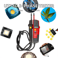 Testeur de tension et de continuité triphasé AC/DC UNI-T UT18D IP65 avec garantie d'un an pour les tests automobiles