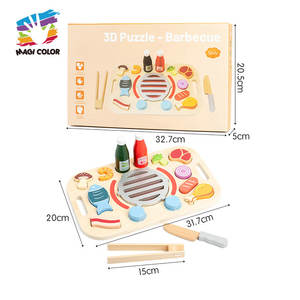 Puzzle de <span class=keywords><strong>cuisine</strong></span> <span class=keywords><strong>3D</strong></span> <span class=keywords><strong>en</strong></span> bois Set Pretend Cooking Game <span class=keywords><strong>Simulation</strong></span> Toy W10D881 - Product Image 4