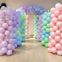 LEDA Ensemble de colonnes à ballons chromées or rose gonflables pour décoration de mariage et de fête avec pompe à air électrique et tuyau