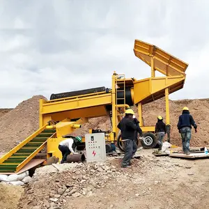 Mobile Gold-Diamant-Edelstein-Mine Reinigungsanlage kleinformat Bergbaumaschinen Goldraffinerienanlage Verarbeitung