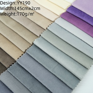 도매 OEM 가구 실내 장식 직물 고급 일반 소파 직물 단색 벨벳 직물 소파 용 - Product Image 2
