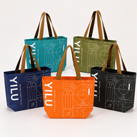 Sac de courses réutilisable personnalisé en RPET blanc, sac fourre-tout pour vêtements et épicerie, avec longues poignées, écologique, recyclable, avec logo imprimé