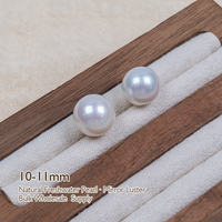 Perles rondes d'eau douce naturelles 10-11 mm, perles Edison, brillance élevée AAAA, perles en vrac de qualité supérieure, vente en gros, fabrication de colliers