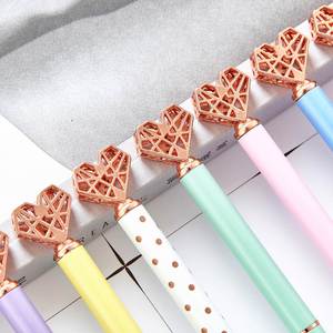 Creative Love Cute Metal Ballpoint <b>Pen</b> Promotional Multi-Color Beauty Heart Custom Print Logo for Student Stationery - Product Image 3