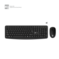Set Keyboard dan Mouse R8 nirkabel, tetikus dan Keyboard komputer kantor terlaris