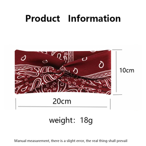 سعر المصنع بالجملة تنفس التنس الباروك مرونة مخصصة عصابات اليوغا الرياضة في الهواء الطلق العصابة لغسيل الوجه النساء - Product Image 3