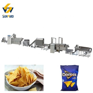 Tortilla chip làm thiết bị nhà máy Snack đùn máy móc dòng chip Máy làm để bán - Product Image 1