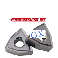 Plaquettes de tournage en carbure CVD revêtues WNMG WNMG080412-MS YF6018S, personnalisables OEM pour machine à tour