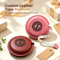 Ruban à mesurer en cuir PU laser en gros, logo personnalisé, mini ruban à mesurer rétractable pour le corps, cadeau direct usine