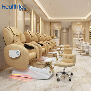 Fauteuils de pédicure électriques de luxe grand format avec massage intégral du corps et de la tête, canapé de massage chinois avec bol de spa pour les pieds - Product Image 2