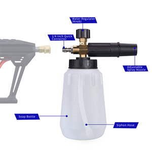 Canon à mousse de neige pour <span class=keywords><strong>nettoyeur</strong></span> haute pression avec adaptateur de baguette de pistolet de remplacement pour <span class=keywords><strong>Ryobi</strong></span> Husky - Product Image 2