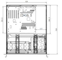 Boîtier d'ordinateur en rack 4U avec écran LCD, écran tactile et clavier EKI-N452LTKB