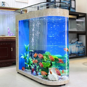 Acquario YUYI da 480L a Forma di Proiettile con Illuminazione e Ossigenazione, Vetro Trasparente per Soggiorno, Garanzia di 1 Anno - Product Image 4