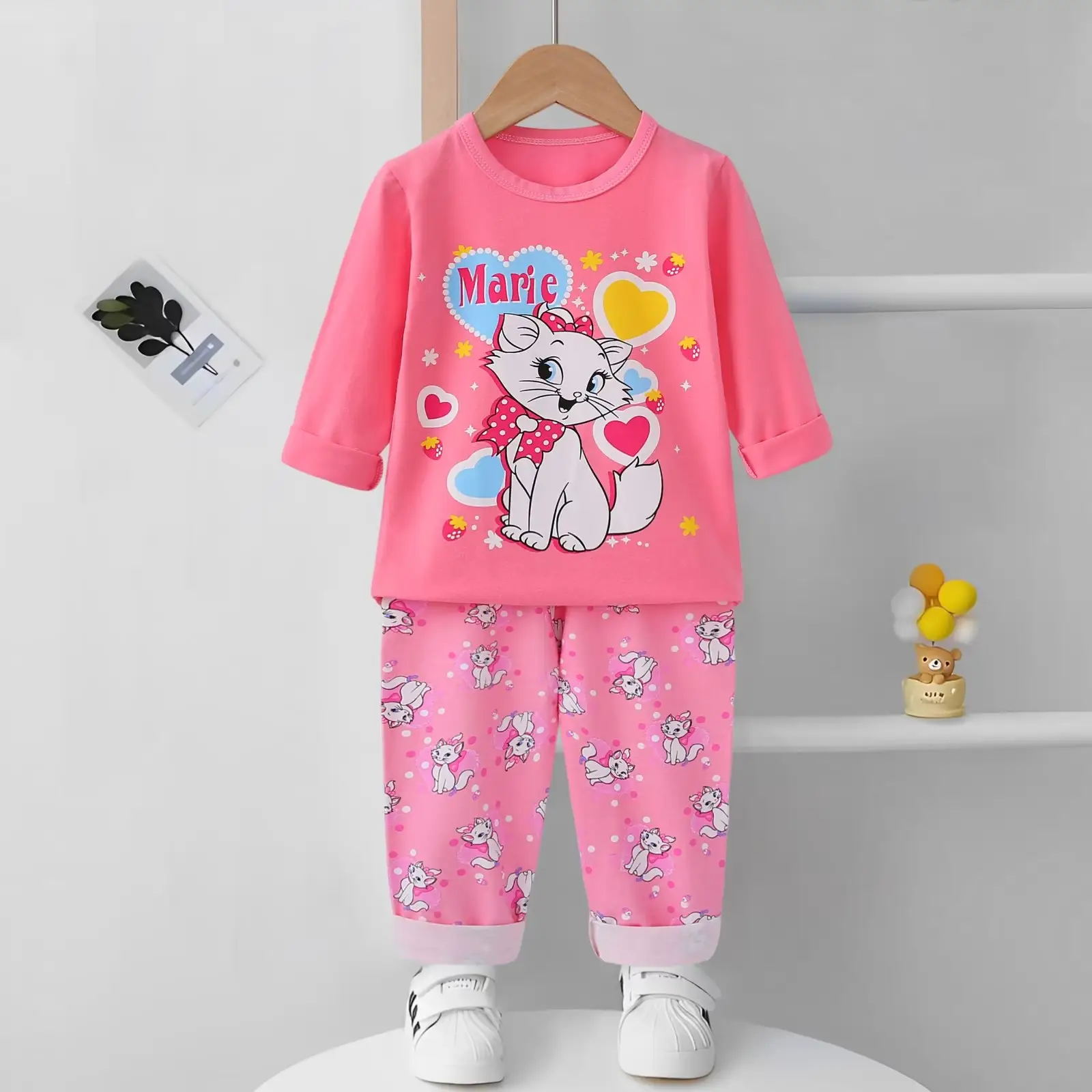 Kinder Pak Met Lange Mouwen Katoenen Koreaanse Stijl Hot-Selling Jongens En Meisjes Herfst Pyjama Baby Herfst Broek Kinderkleding