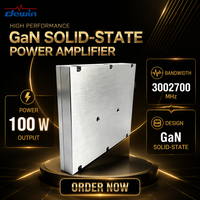 Module amplificateur de puissance RF à semi-conducteurs à bande ultra large 300-2700 MHz 100 W GaN, amplificateur large bande haute puissance pour radar