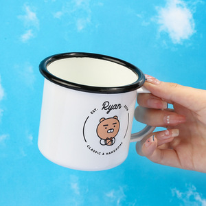 Taza <span class=keywords><strong>de</strong></span> Café <span class=keywords><strong>de</strong></span> Esmalte Reutilizable e Irrompible para Sublimación, Color Negro Metálico, con <span class=keywords><strong>Diseño</strong></span> <span class=keywords><strong>de</strong></span> Logotipo Personalizado - Product Image 2