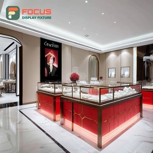 Luxury Jewelry Showcase Cabinet Metal Frame Boutique Space Display Cabinet - Product Image 5