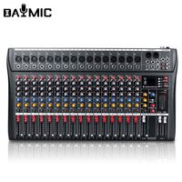 Mélangeur Audio Professionnel en Gros 6 8 12 16 Canaux USB Console de Mixage Sonore DJ avec Alimentation Fantôme 48V et Amplificateur de Retour