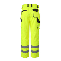Vêtements de travail fluorescents jaunes à haute visibilité pour l'extérieur, uniforme de mécanicien, pantalon de travail réfléchissant pour plombier avec poches amovibles