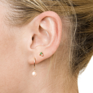 Boucles d'oreilles pendantes tendance en argent sterling S925 plaqué or 18 carats avec perles d'imitation simples pour femme - Product Image 3