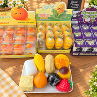 Jouets anti-stress Squishy mixtes, croustillants et moelleux, jouets à presser sensoriels à texture froissée, en forme d'arachide, de pudding et d'autres formes