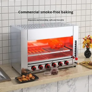 Gril-<span class=keywords><strong>salamandre</strong></span> professionnel à gaz 8 brûleurs, infrarouge, robuste, en acier inoxydable, pour la fonte de fromage, pour restaurant - Product Image 2