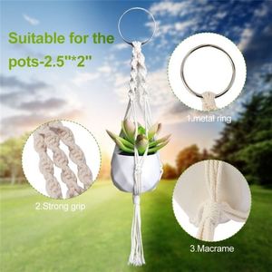 Panier de fruits plante organisateur décor moderne suspendu planteur <span class=keywords><strong>en</strong></span> <span class=keywords><strong>osier</strong></span> pépinière naturel <span class=keywords><strong>tressé</strong></span> jonc de mer ventre avec plastique - Product Image 6