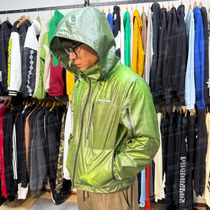 Custom Design Zip up <b>Heat</b> Reactive Fabric <b>Heat</b> Reactive Jacket Windbreaker <b>Coat</b> Green <b>Heat</b> Reactive Jacket - Product Image 4