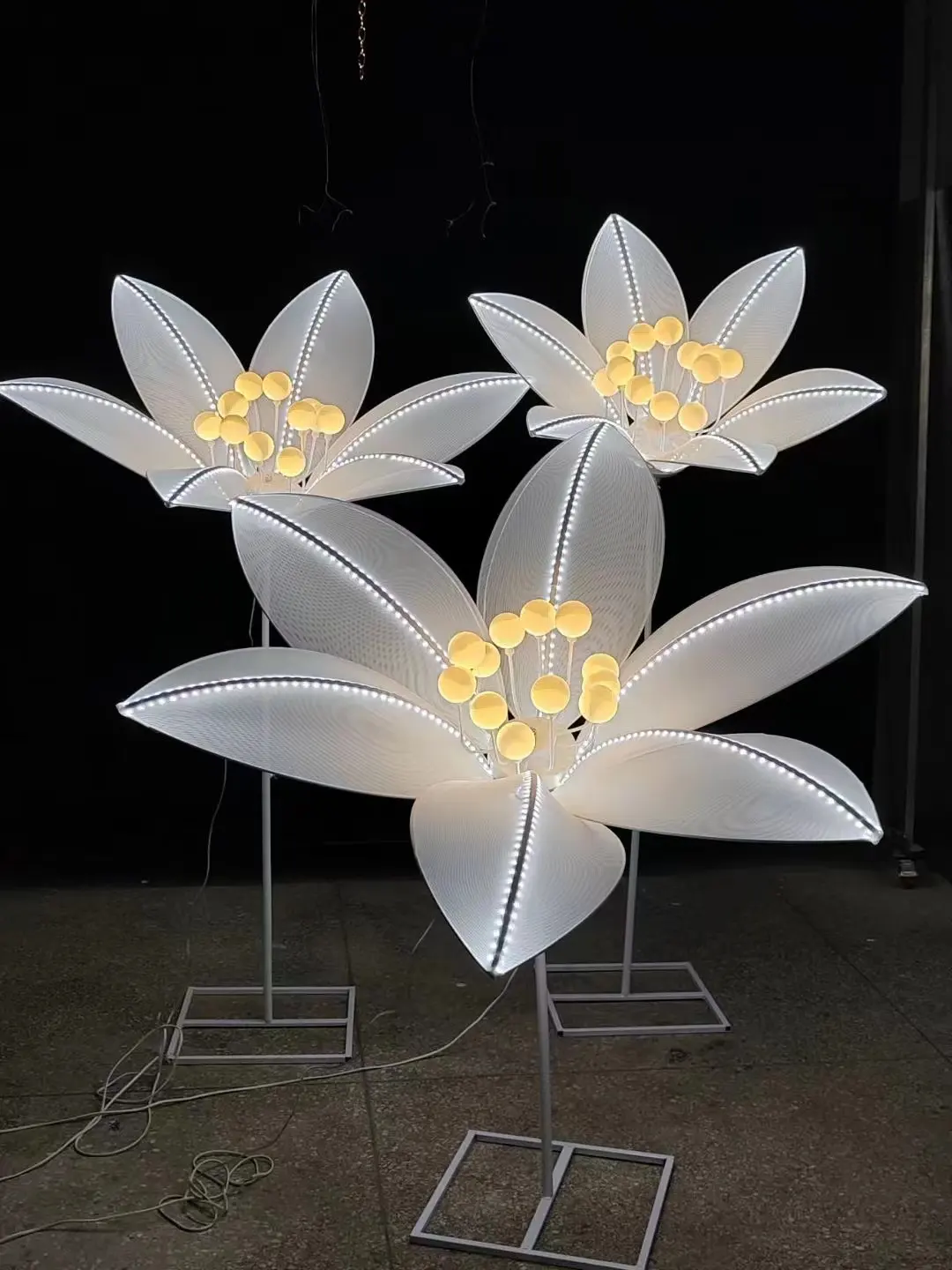F-BL0262 lampu Led kupu-kupu plastik dekorasi luar ruangan pencahayaan bentuk bunga pesta pernikahan tata letak tempat lampu pemodelan