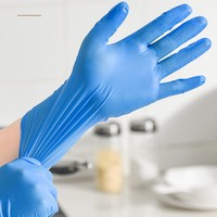 Fabricant chinois de gants jetables en nitrile, doublés ou non, imperméables, sans poudre/sans latex, avec bouts des doigts texturés, pour usage domestique