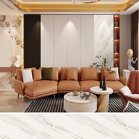 Panneau mural en PVC avec revêtement UV, imperméable, brillant, panneau UV, 2 mm, 2,5 mm, 3 mm, flexible, alternative au marbre pour la décoration murale intérieure