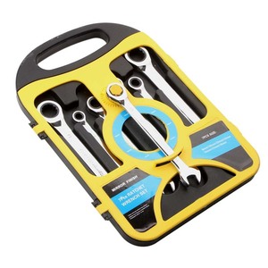 7 Piece Ratchet Wrench <b>Set</b> Metric 8-19mm Mirror Finish Household <b>Tool</b> Kit - Product Image 4