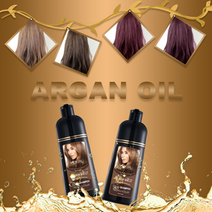 Shampoo colorant capillaire à l'huile d'argan 500 ml, 10 couleurs, couvre les cheveux gris, facile à utiliser, action rapide, longue durée - Product Image 6