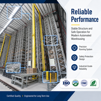 Système de stockage et de récupération automatisé (ASRS) avec grue empileuse, rayonnage pour palettes robustes pour la logistique d'entrepôt