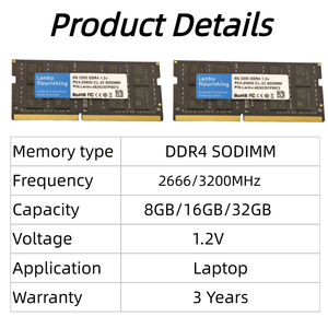 Fábrica al por mayor <span class=keywords><strong>DDR4</strong></span> 8GB <span class=keywords><strong>16GB</strong></span> 32GB <span class=keywords><strong>RAM</strong></span> de computadora para memoria de computadora portátil 2666MHz 3200MHz en Stock - Product Image 3