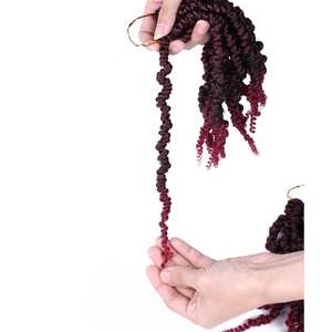 Extension de <span class=keywords><strong>cheveux</strong></span> synthétiques à <span class=keywords><strong>bombe</strong></span> courte pré-torsadée <span class=keywords><strong>pour</strong></span> femmes noires tresses au crochet à vague lâche <span class=keywords><strong>cheveux</strong></span> torsadés de printemps - Product Image 4