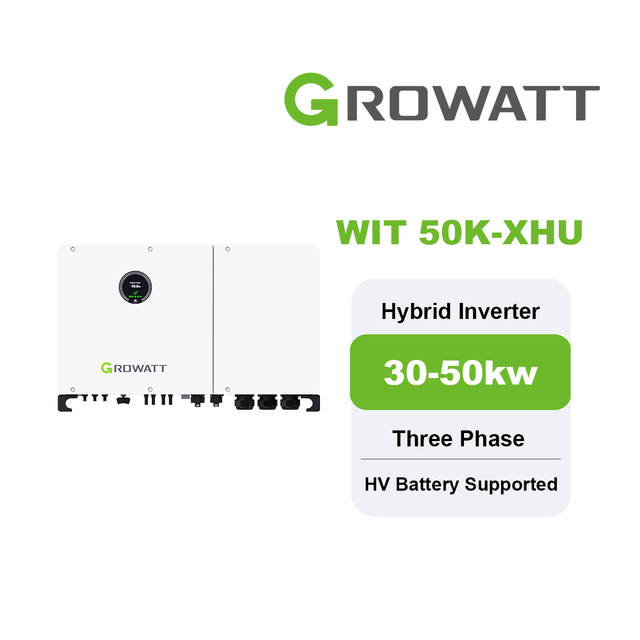 High Quality Growatt Hybrid Solar Inverter 10Kw 30kw 50kw Hybrid on Grid Solar Power Inverters