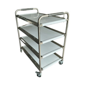 VICTORY Stainless Steel 201 Trolley With Wheels Inox Handcart for <b>Restaurant</b> <b>Supplies</b> 201 304 SS Dining Cart for <b>Hotels</b> - Product Image 3