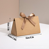 Sac rectangulaire en papier blanc avec ruban nœud papillon pour emballage cadeau de mariage, bonbons, exposition, logo personnalisable