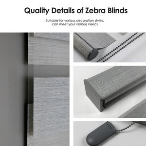 Stores zébrés de haute qualité, rideaux de fenêtre électriques intégrés, stores horizontaux, tissu résistant aux UV, semi-occultants, pour usage domestique - Product Image 6
